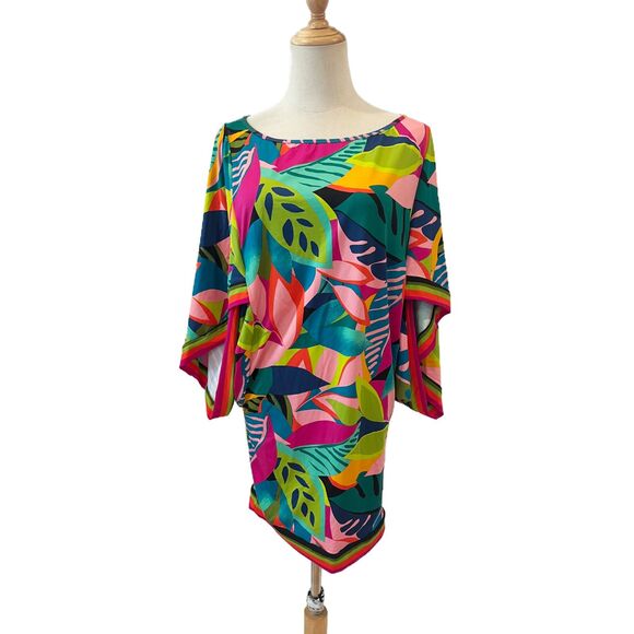Trina Turk Swim & Spa Collection Rainforest Colorful Cover-Up Small NEW $152 - Picture 1 of 8